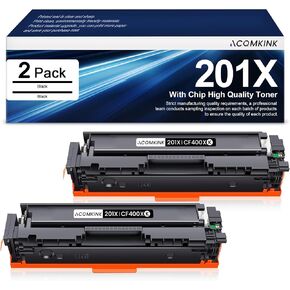 201X CF400X Black Toner Cartridge High Yield 2 Pack Replacement for HP 201X CF400X 201A CF400A Color Pro M252dw MFP M277c6 M277dw Printer Ink Cartridge | CF400XD