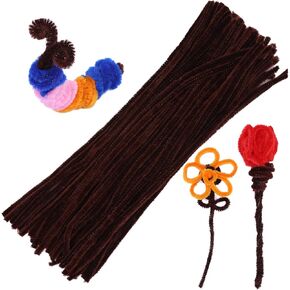 60 PCS Red Pipe Cleaners,Pipe Cleaners Chenille Stem,Pipe Cleaners Bulk,Art Pipe Cleaners for Creative Home Decoration Supplies and Crafts Project