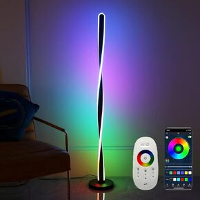 JBZ Flower Floor Lamp for Living Room, 62" Tall Pole Lamp with Foot Switch, with 3 Heads Dimmable LED Lamps for Farmhouse Rustic Bedroom Office, with Plug and 1200LM, 3 Color Temperatures E27