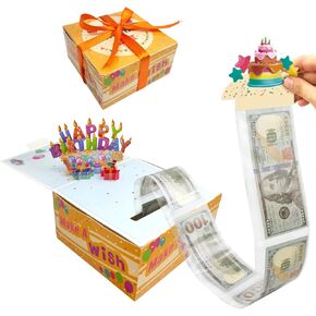 Giant Musical Birthday Greeting Card with Light and Blowable Candle, Pop Up Birthday Card Laser Cut Greeting Card for Kids, Women, Men, All Ages (A-Large Blowable LightBlue)