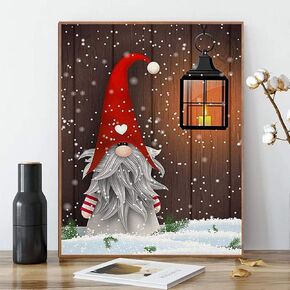 ACENGXI Christmas Paint by Numbers Christmas DIY Paint by Numbers Santa Claus DIY Canvas Paint by Numbers Christmas Hat Acrylic Painting Home Decor Paint by Numbers Snowman for Adults Kids 16x20 Inch in Kuwait
