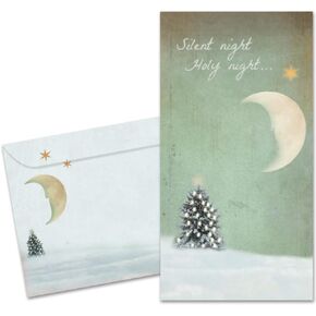 Tree-Free Greetings - Christmas Money Holder Card - Artful Designs - 1 Money Holder Greeting Card + Matching Envelope - Made in USA - 100% Recycled Paper - 3.7 x 7 - Sweet Polar Christmas (ZO70083)