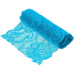 MECCANIXITY 7.1 Inch Wide 3 Yard Lace Ribbon Floral Pattern Red Lace Trim Ribbon for DIY Crafts, Gift Wrapping Bouquets, Wedding Decor, and Sewing Making