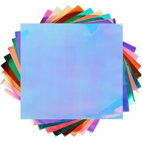 Holographic Permanent Vinyl - 9 Sheets 12"x12" Holographic Vinyl Permanent Multi Color - Easy Cut, Weed and Transfer for DIY Crafts Party Decor Car Decals in Saudi Arabia
