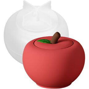 Apples Shaped Silicone Jar Molds, Fruit Epoxy Resin Mold Apples Boxes with Lid, Apples Shaped Container Mold for Christmas Decor DIY Crafts Jewelry Storage Candy Box Home Decorations