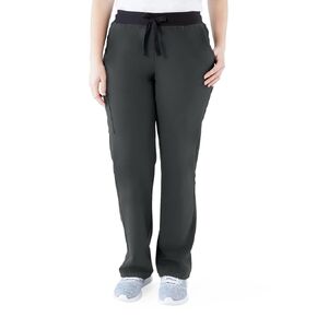 ave. Women's Varick Six Pocket Midrise Straight Leg Scrub Pant in Hunter, M Petite