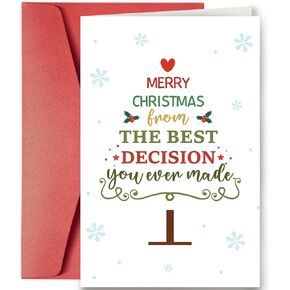 SuperShunhu Romantic Christmas Card for Couple Friend, Love Xmas Card for Family, Sweet Christmas Card for Girlfriend Boyfriend, Merry Christmas to My Person