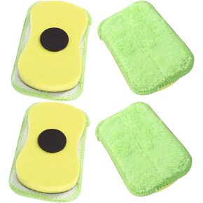 2 Pack Microfiber Chalkboard Erasers Washable Reusable Magnetic Erasers for Chalkboards and Whiteboards Dustless Cleaning Duster for Home, Classroom, and Office(Yellow)