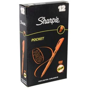 Sharpie Accent Products - Sharpie Accent - Accent Pocket Style Highlighter, Chisel Tip, Fluorescent Orange, 12/Pk - Sold As 1 Dozen - Features SMEAR GUARD ink specially formulated to not smear when highlighting over many pen and marker inks including inkj