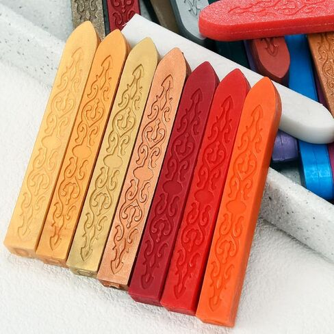 مجموعة من 32 قطعة من مجموعات عصا الشمع الرجعية بدون فتيل بألوان متعددة لأختام الطوابع المعدنية لدعوة الزفاف in Kuwait