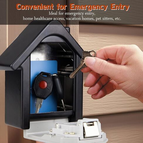 Key Storage Security Lock,V-Resourcing® Wall Mounted Outdoor Combination Lock Box with Emergency Unlock,Password Recovery Design, to Share and Secure Keys for Home,Office,Garage etc in Saudi Arabia