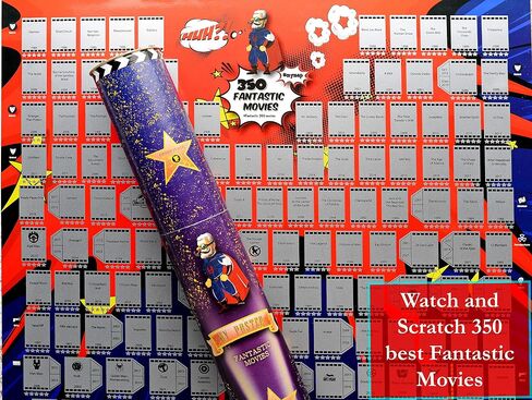 350 Fantastic Movies Poster Scratch Off Movie BucketList for Cinema Lovers Scratch Poster Erase Best Films More Than 100 Movies Poster Wall Poster Fantasy Gift in Saudi Arabia