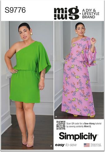 Simplicity Easy Misses' Caftan Sewing Pattern Packet by Mimi G Style, Design Code S9776, Sizes 12-14-16-18-20, Multicolor in Saudi Arabia