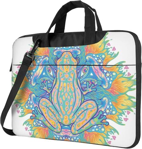 Laptop Bag Laptop Case 15.6 Inch Computer Bags Trippy Frog Mandala Hippie Printed Padded Sleeve Cover for Women Men in Kuwait