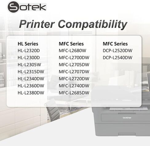 Sotek TN660 Compatible Toner Cartridge TN630 TN-630 TN-660, Work for MFC-L2740DW DCP-L2520DW DCP-L2540DW MFC-L2700DW MFC-L2720DW HL-L2300D HL-L2320D HL-L2360DW HL-L2380DW HL-L2340DW (2 Pack) in Saudi Arabia