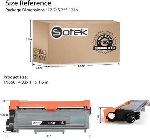 Sotek TN660 Compatible Toner Cartridge TN630 TN-630 TN-660, Work for MFC-L2740DW DCP-L2520DW DCP-L2540DW MFC-L2700DW MFC-L2720DW HL-L2300D HL-L2320D HL-L2360DW HL-L2380DW HL-L2340DW (2 Pack) in Saudi Arabia