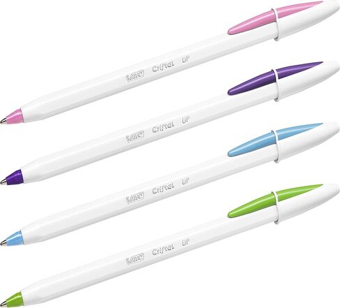 Bic Cristal Up Ballpoint Pens - Assorted Colours, Pack of 8 in Saudi Arabia