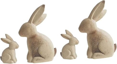 EXCEART 3 Pairs Workblank Embryo Lovely Tabletop Center Creative Figure Signs Favors Decoration White Cutout Supplies Bunny Figurines Ornaments Paint Desktop Figures Decor Office Peg in Saudi Arabia