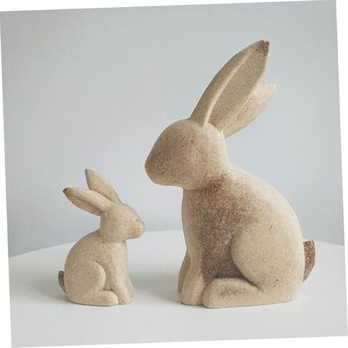 EXCEART 3 Pairs Workblank Embryo Lovely Tabletop Center Creative Figure Signs Favors Decoration White Cutout Supplies Bunny Figurines Ornaments Paint Desktop Figures Decor Office Peg in Saudi Arabia