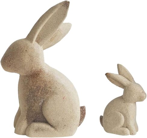 EXCEART 3 Pairs Workblank Embryo Lovely Tabletop Center Creative Figure Signs Favors Decoration White Cutout Supplies Bunny Figurines Ornaments Paint Desktop Figures Decor Office Peg in Saudi Arabia