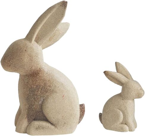 EXCEART 3 Pairs Workblank Embryo Lovely Tabletop Center Creative Figure Signs Favors Decoration White Cutout Supplies Bunny Figurines Ornaments Paint Desktop Figures Decor Office Peg in Saudi Arabia