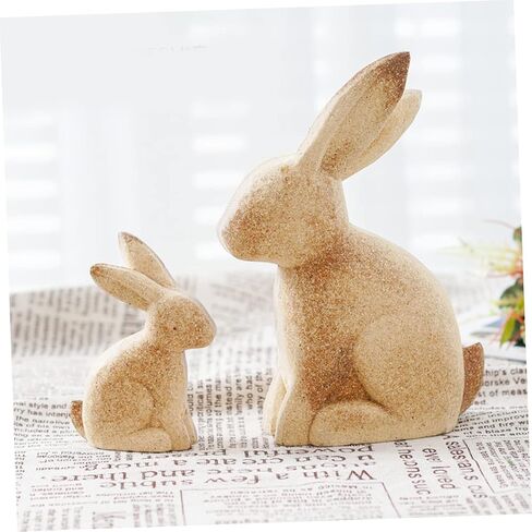 EXCEART 3 Pairs Workblank Embryo Lovely Tabletop Center Creative Figure Signs Favors Decoration White Cutout Supplies Bunny Figurines Ornaments Paint Desktop Figures Decor Office Peg in Saudi Arabia