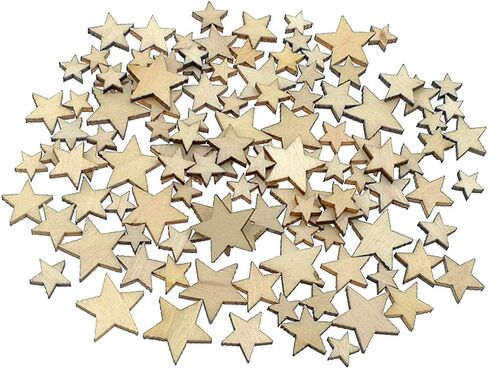 Kinteshun Natural Wood Unfinished Cutout Veneers Slices for Patchwork DIY Crafting Decoration(100pcs,Hand Shape) in Kuwait