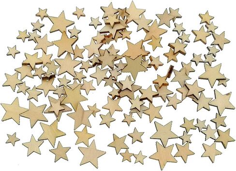 Kinteshun Natural Wood Unfinished Cutout Veneers Slices for Patchwork DIY Crafting Decoration(100pcs,Hand Shape) in Kuwait