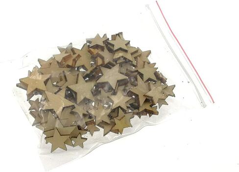 Kinteshun Natural Wood Unfinished Cutout Veneers Slices for Patchwork DIY Crafting Decoration(100pcs,Hand Shape) in Kuwait