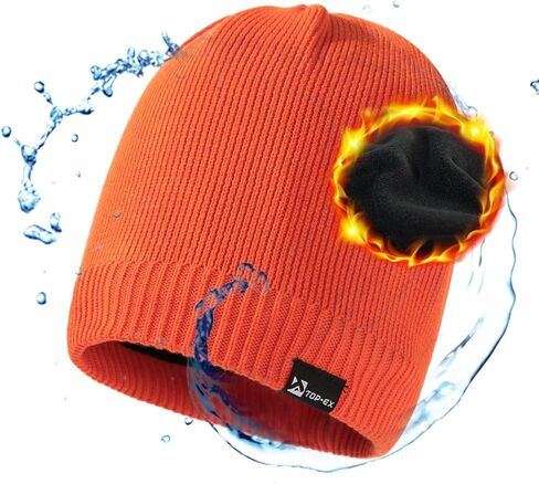 TOP-EX L/XL/XXL Waterproof Merino Wool Blend Beanie Fleece Lined Hat for All-Weather Winter Warm in Saudi Arabia