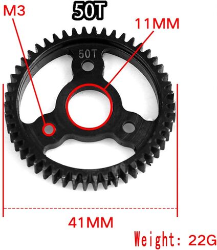 32P Spur Gear، 68T 0.8 متري، متوافق مع 32P، فولاذ صلب 68 سن 0.8M Spur Gear الرئيسي لـ 1/10 TRAXXAS Ford Rustler Slash Stampede 4X4 Summit T-Maxx E-REVO Jato Arrma، استبدال #3961 in Kuwait
