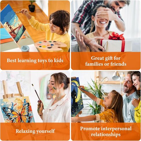 12" W x 16"L Framed Paint by Numbers Kit for Adults Beginner, Mushroom Adult Paint by Number Kits on Canvas, Mushroom Forest Oil Paint by Numbers for Home Decor Gift in Kuwait