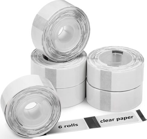 Phomemo D30 1 Pack Adhesive Transparent Label Paper 1/2" X 1 1/8" (14mm X 30mm) 210 Labels/Roll in Saudi Arabia