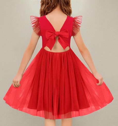 Arshiner Toddler Tutu Dress Little Girls Backless Cotton Dresses 2-6Y in Saudi Arabia