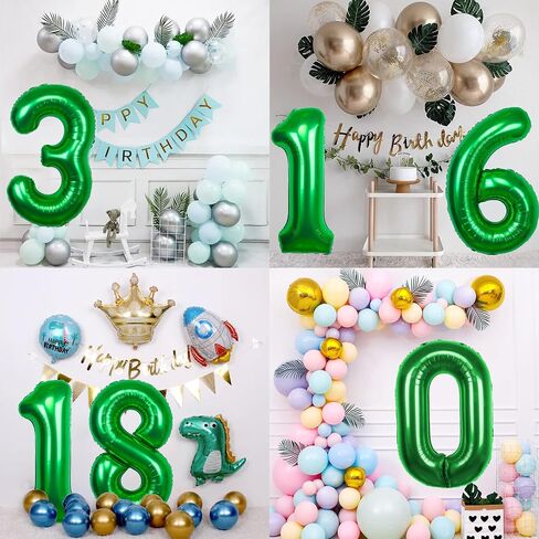 40 Inch Large Green Number 6 Balloon Extra Big Jumbo Mylar Foil Helium Balloons for 6 Year old Birthday Party Celebration Decors Graduations Wedding Anniversary Baby Shower Supply Engagement in Saudi Arabia