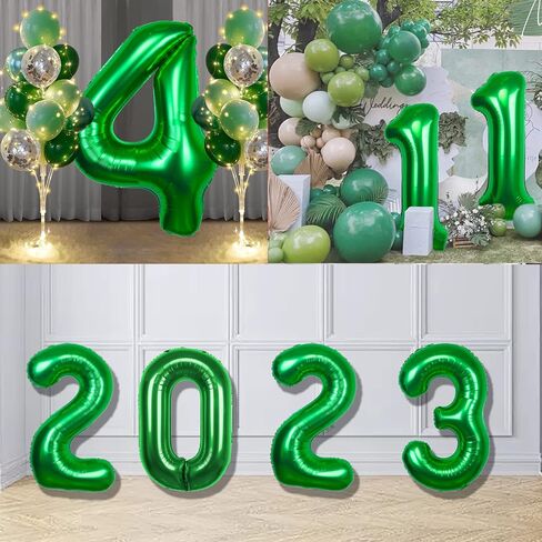 40 Inch Large Green Number 6 Balloon Extra Big Jumbo Mylar Foil Helium Balloons for 6 Year old Birthday Party Celebration Decors Graduations Wedding Anniversary Baby Shower Supply Engagement in Saudi Arabia