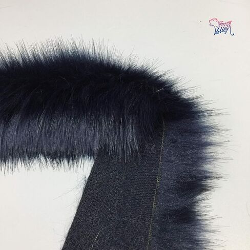Furryvalley Faux Fur Trim Raccon Fox Fur Ribbon Craft Furry Stripe for Slippers Slides Fringe 2 Yards (Coffee) in Kuwait