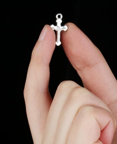 100Pcs/Pack Mini Tiny Cross Jerusalem Crucifix Charms DIY Bracelet Necklace Pendant Jewelry Making Accessories in Saudi Arabia
