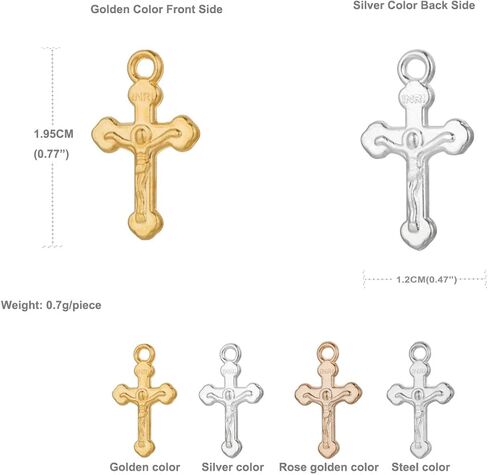 100Pcs/Pack Mini Tiny Cross Jerusalem Crucifix Charms DIY Bracelet Necklace Pendant Jewelry Making Accessories in Saudi Arabia