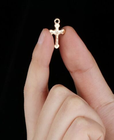 100Pcs/Pack Mini Tiny Cross Jerusalem Crucifix Charms DIY Bracelet Necklace Pendant Jewelry Making Accessories in Saudi Arabia