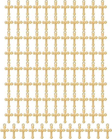 100Pcs/Pack Mini Tiny Cross Jerusalem Crucifix Charms DIY Bracelet Necklace Pendant Jewelry Making Accessories in Saudi Arabia