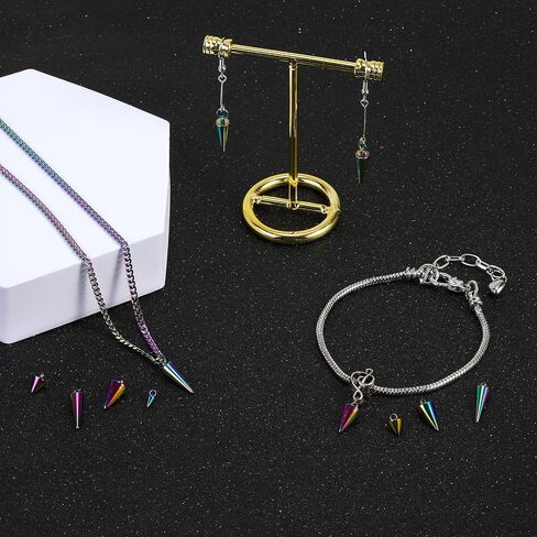 Spike Charm Pendants Cone 304 Stainless Steel Charm with Jump Ring Golden for Jewelry Necklace Necklace Earring Making Crafts in Kuwait