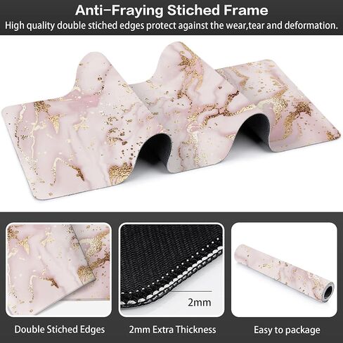 لوحة ماوس كبيرة للألعاب للمكتب، سجادة مكتب بتصميم بوهو ستايل لسطح المكتب، قاعدة مطاطية غير قابلة للانزلاق، حواف مخيطة، لوحة مفاتيح طويلة للكمبيوتر، وسادة مكتب لألعاب المكتب المنزلي 35.4 بوصة × 15.7 بوصة in Kuwait