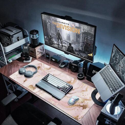 لوحة ماوس كبيرة للألعاب للمكتب، سجادة مكتب بتصميم بوهو ستايل لسطح المكتب، قاعدة مطاطية غير قابلة للانزلاق، حواف مخيطة، لوحة مفاتيح طويلة للكمبيوتر، وسادة مكتب لألعاب المكتب المنزلي 35.4 بوصة × 15.7 بوصة in Kuwait