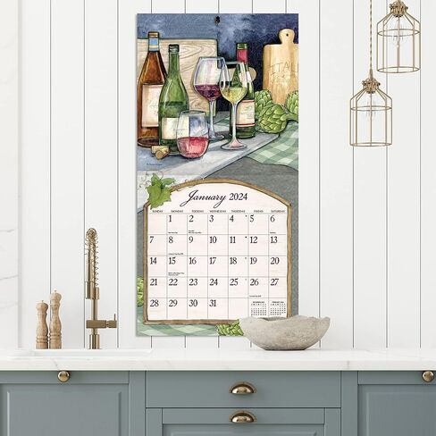 تقويم حائط WSBL Wine Cellar 2024 مقاس 12X12 (24997001696) in Kuwait