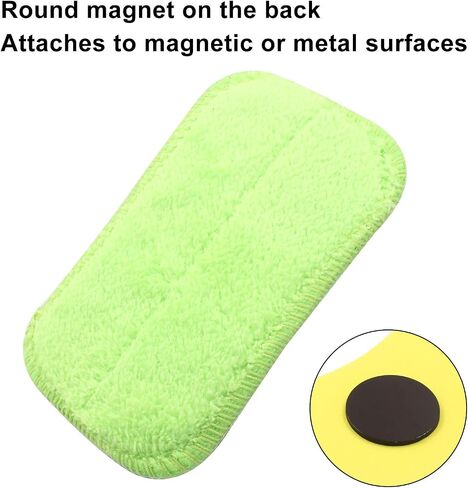 2 Pack Microfiber Chalkboard Erasers Washable Reusable Magnetic Erasers for Chalkboards and Whiteboards Dustless Cleaning Duster for Home, Classroom, and Office(Yellow) in Saudi Arabia