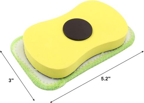 2 Pack Microfiber Chalkboard Erasers Washable Reusable Magnetic Erasers for Chalkboards and Whiteboards Dustless Cleaning Duster for Home, Classroom, and Office(Yellow) in Saudi Arabia