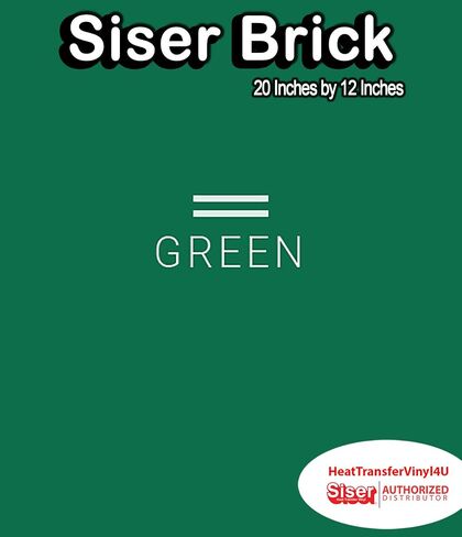 فينيل ناقل للحرارة Siser Brick 600، 19.6 بوصة × 1 قدم (أخضر - HEX #376C59) - متوافق مع Siser Romeo/Juliet وغيرها من أدوات القطع الاحترافية أو الحرفية - 3D HTV - معتمد من CPSIA in Saudi Arabia