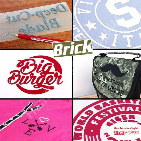 فينيل ناقل للحرارة Siser Brick 600، 19.6 بوصة × 1 قدم (أخضر - HEX #376C59) - متوافق مع Siser Romeo/Juliet وغيرها من أدوات القطع الاحترافية أو الحرفية - 3D HTV - معتمد من CPSIA in Saudi Arabia