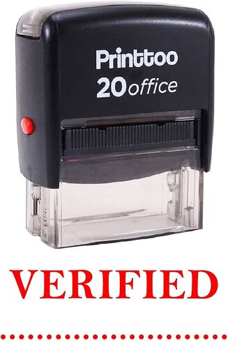 Printtoo Verified Self Inking Rubber Stamp Office Stationary Custom Stamp-Blue in Saudi Arabia